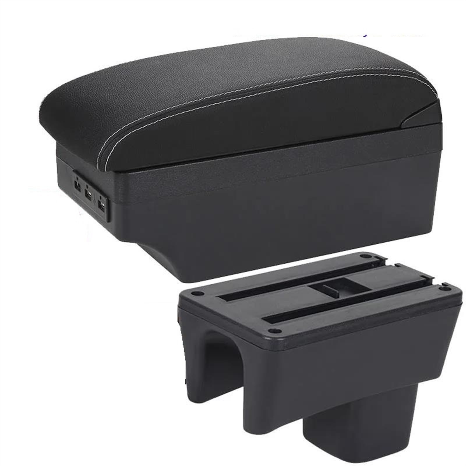 Car Armrest Box Accessories Interior Details Storage Retrofit Parts For Swift 2005-2023(A3 Black white 7USB)