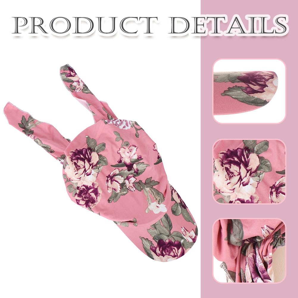 Bandana da donna con visiera parasole e sciarpa pre-legata, turbante per chemio, 4 pezzi