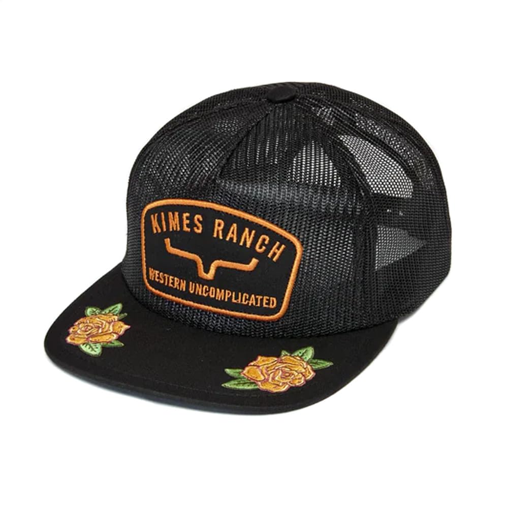 Kimes Ranch Hunton High Profile Flat Bill Mesh Hat with Embroidered Twill Patch
