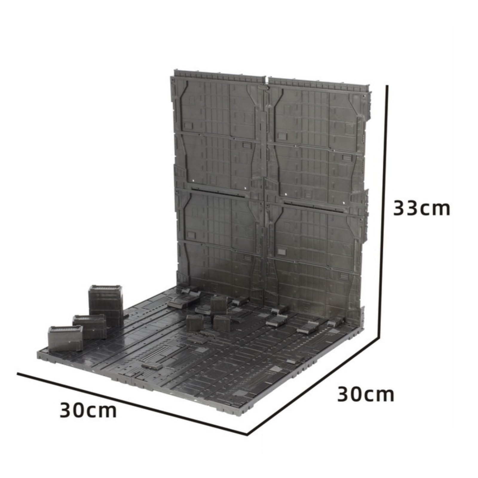 Baoblaze Base per Modellismo Action Figure Supporto Diorama Pannello Industriale Angolare Struttura Plastica Funzione Espositiva Adatto per Collezionisti Ambientazioni Creative, Vt-116-38