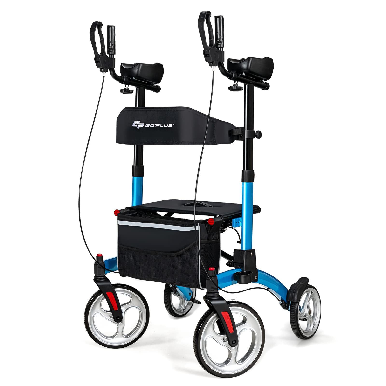 Buy Goplus Upright Rollator Walker with Seat, 2 in 1 Stand Up Folding