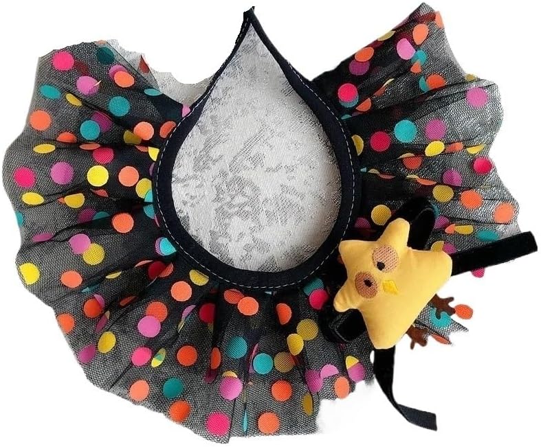 Pet Collar Pet Collar Cat Kitten Flower Lace Bow Bell String Bib Necklace Neck Strap Decor with(Color3,Large)