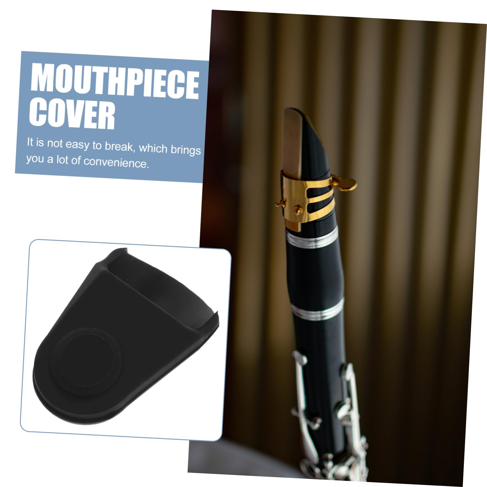 HEMOTON Rubber Protective Cover for Flute Mouthpiece Saxophone Mouthpiece Protector