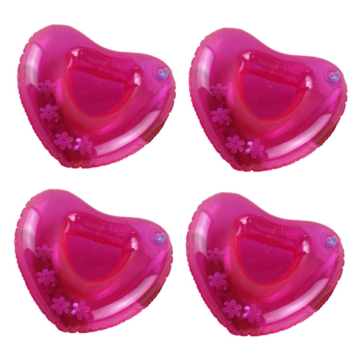 IMIKEYA 12 Pcs Holder Fire Engine Keyring Floats Beverage Boats Inflatable Coasters Inflatable Cup Coasters Heart Floatie Tin Mailbox Cup Float Coasters Prosthetic Nose Drinks Love