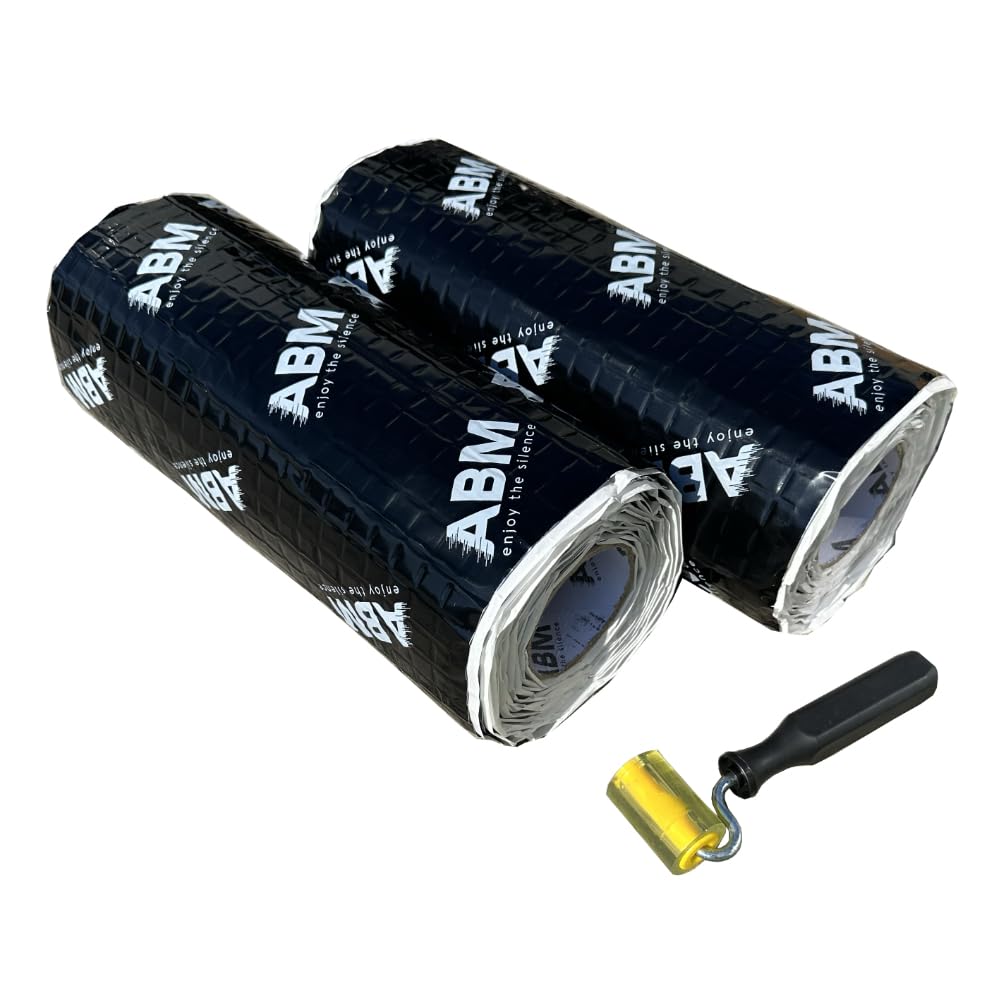 ABM Alubutilo 2 rollos (2,5 mm x 40 cm x 5 metros) juntos, 2 m², placa de aislamiento anti-resonancia, aislamiento de sonido, aislamiento para automóvil