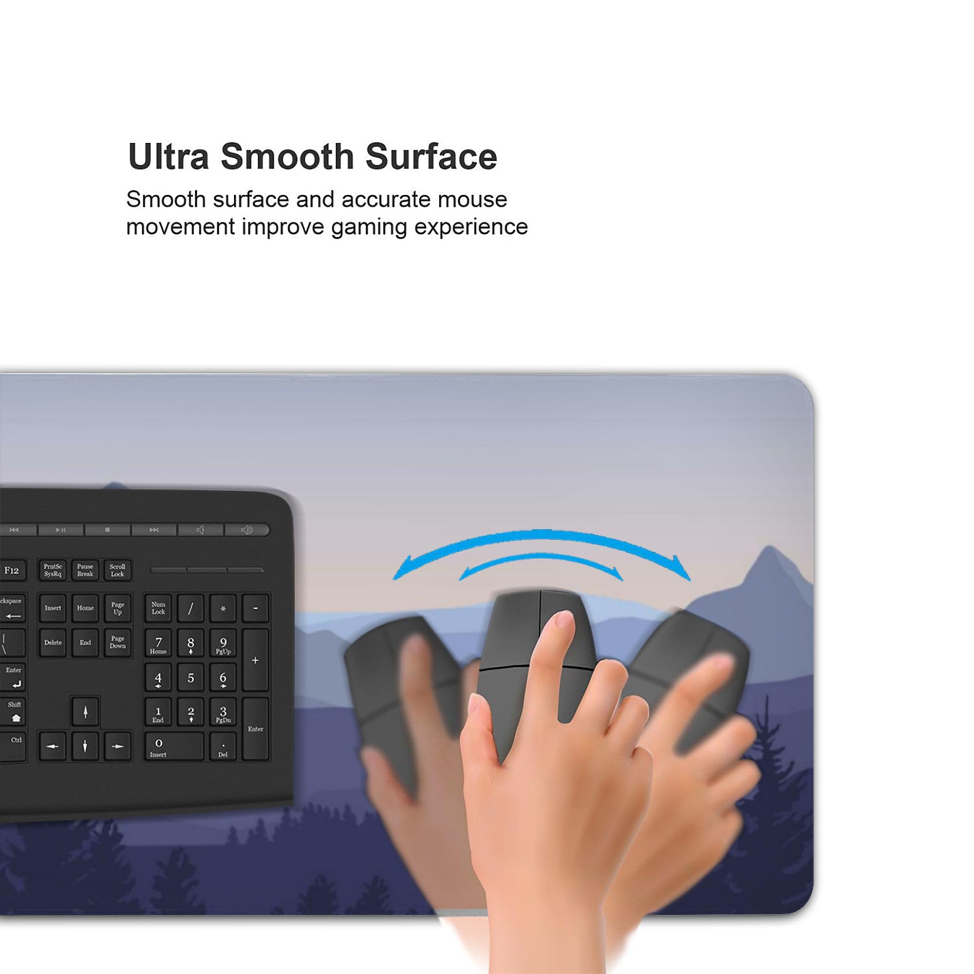 Cute Large Gaming Mouse Pad Green Botany Computer Gamer Tablet Pad Keyboard Mousepad With Edge Locking Rubber Play Mice Mat - 7