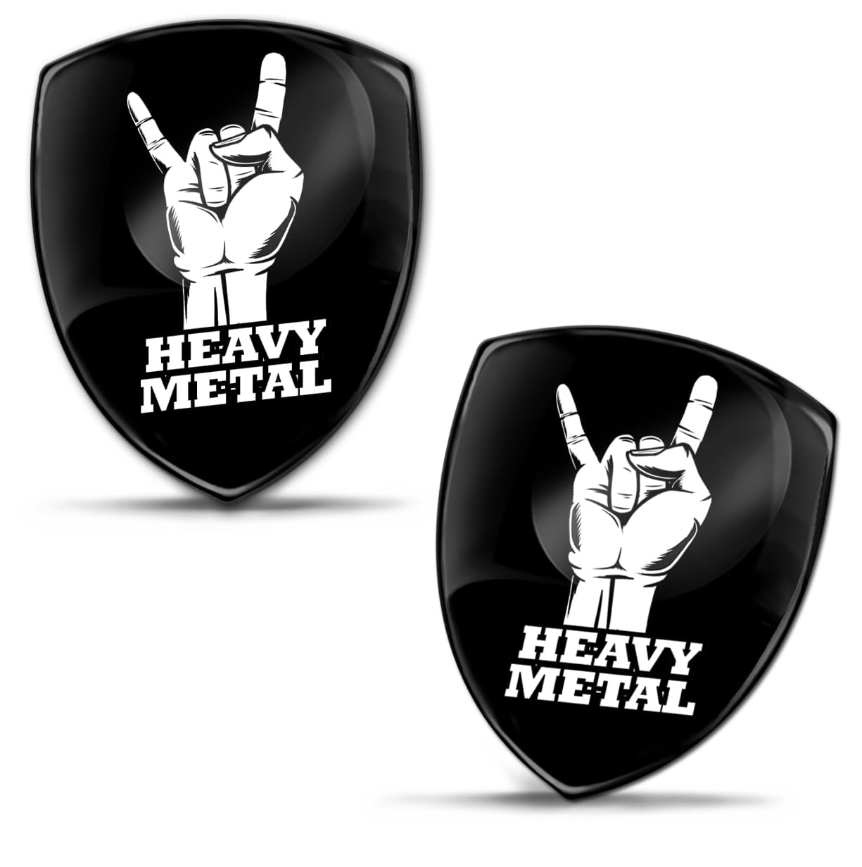 Skinoeu Multicolour 2 X 3D Gel Silicone Stickers, Sticker Car Moto Motorcycle Bicycle Window Door Pc Tablet Laptop Badge Heavy Metal Ks 7