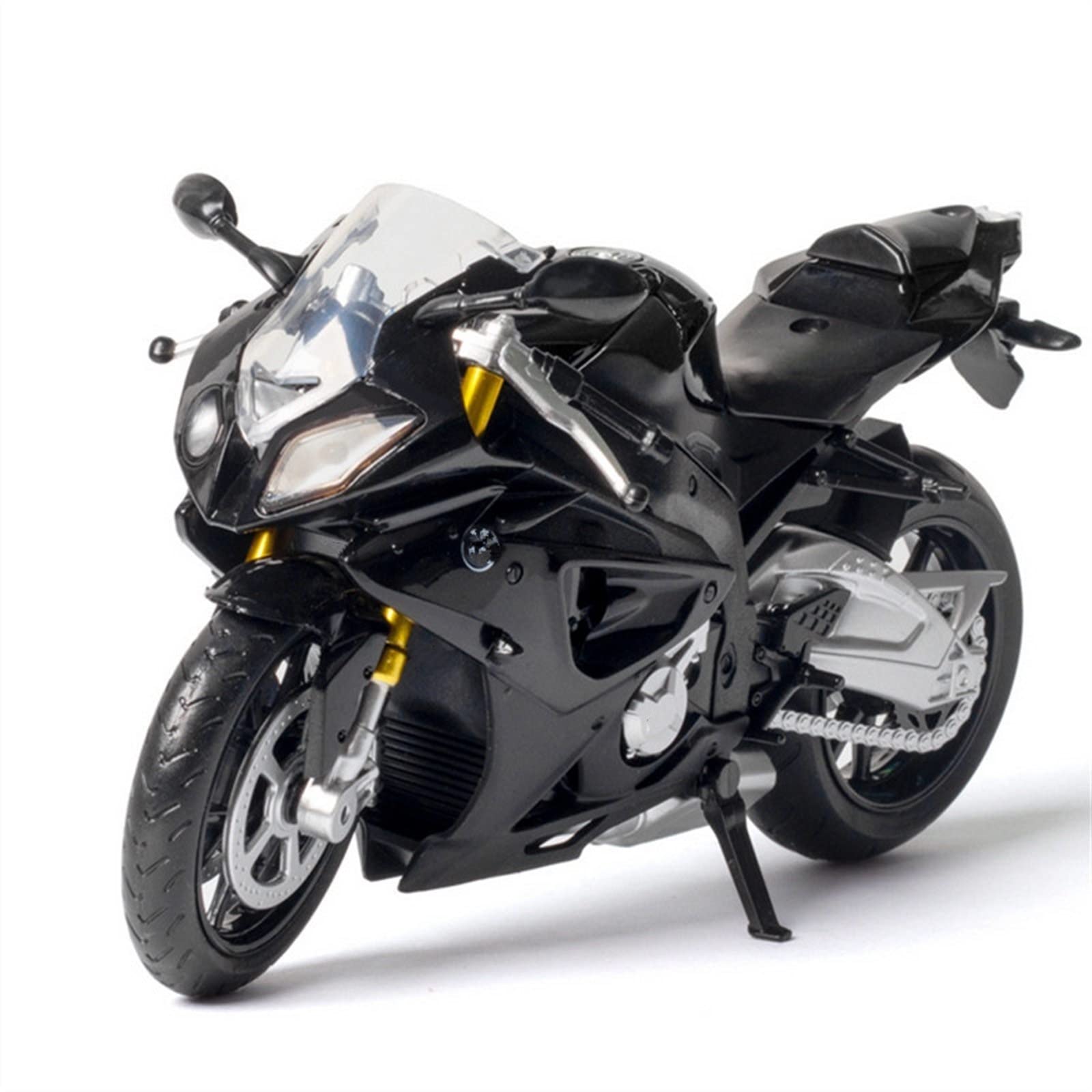 For BMW S1000RR 1:12 Racing Motorcycle Model Series Metal Die-casting Alloy Vehicle Motorcycle Replica Simulation Car With Sound And Light Motorcycle Gift Collection Hobby Souvenirs Motorcycle model(B