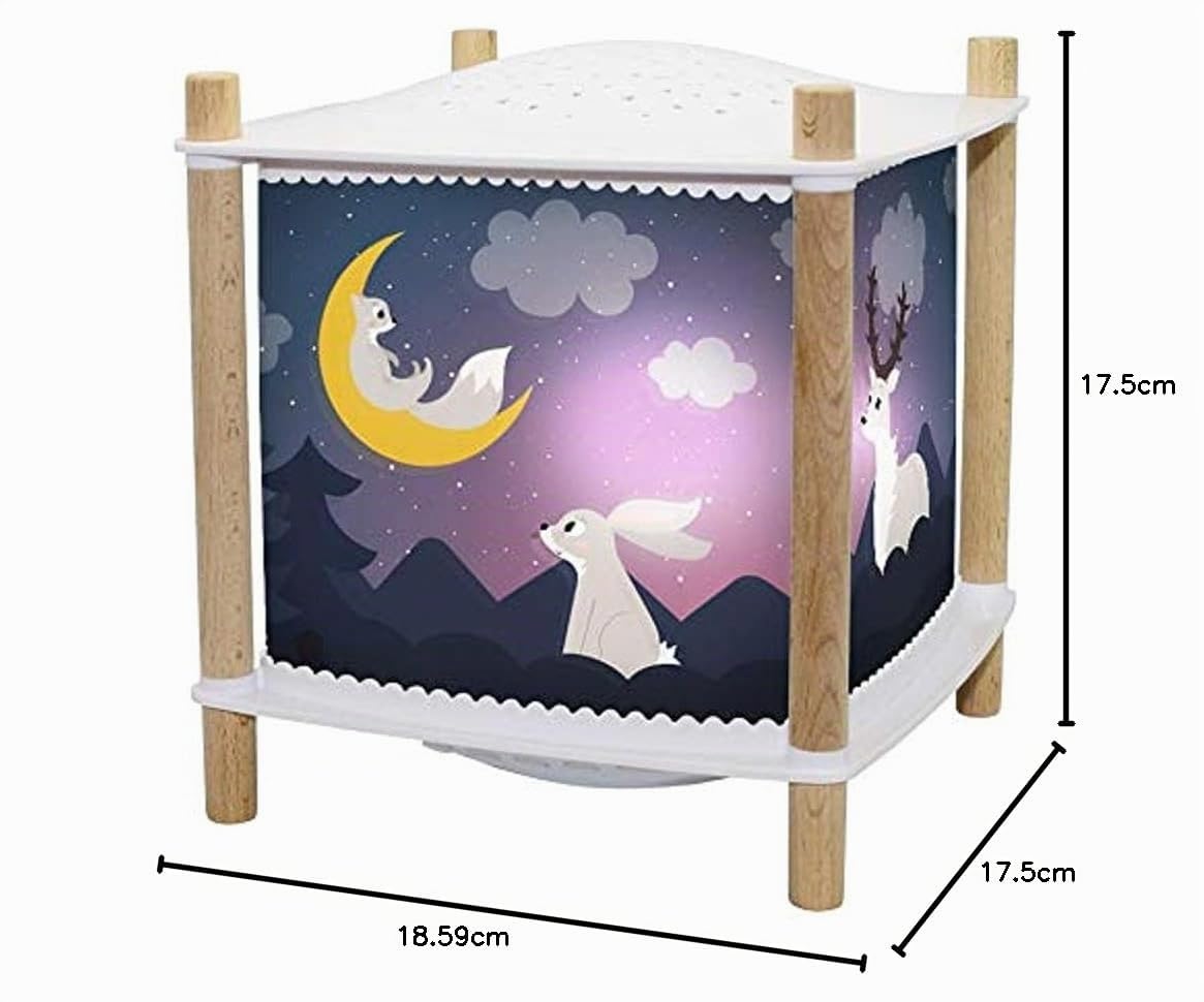 Trousselier 6260156 Magisches Nachtlicht mit Musik, Kinder Schlaflicht Wald, Einschlafhilfe mit Schreidetektor, Laterne ReVOLUTION 2.0