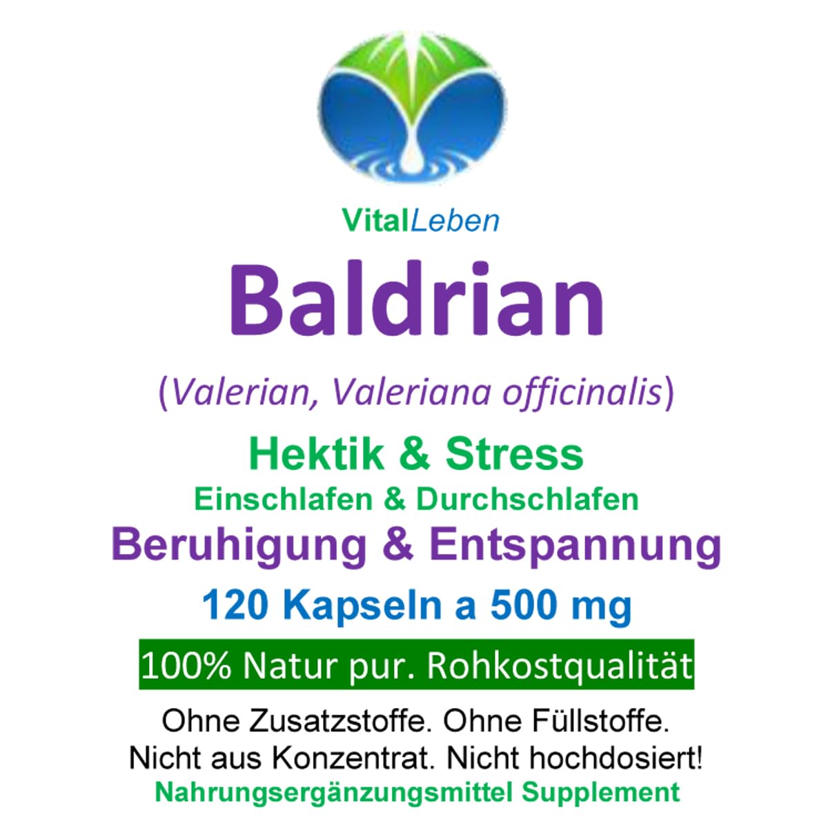 Baldrian 360 (3x120) Kapseln PFLANZLICHES Beruhigungsmittel. Innere Ruhe, gesunder Schlaf. NATÜRLICHE Einschlafhilfe - Einschlafen & Durchschlafen. BERUHIGUNG & ENTSPANNUNG. OHNE ZUSATZSTOFFE 26670-3