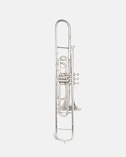 QUEENBRASS 3-Valve Trombone in Bb Pitch – Chrome Finish Brass Body with Mouthpiece & Case | 3-Valve Trombone for Students, Bands & Professionals