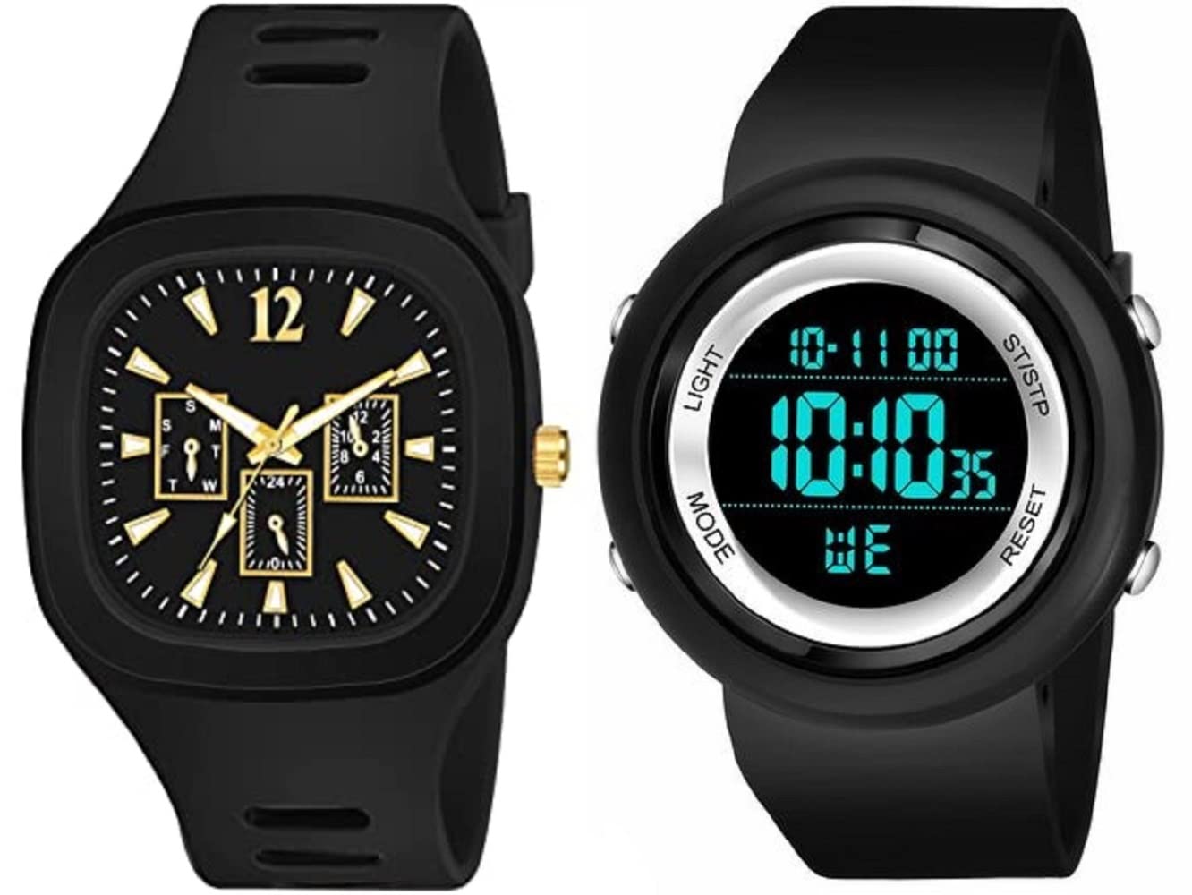 CHEETAH Multi Function Addi Days and Date Dial Strap Color Black Alarm Sports Combo Digital(Black Miller and White Addis) Watch for Boys & Girls (B0BB1VBLLG) Amazon Price History, Amazon Price Tracker