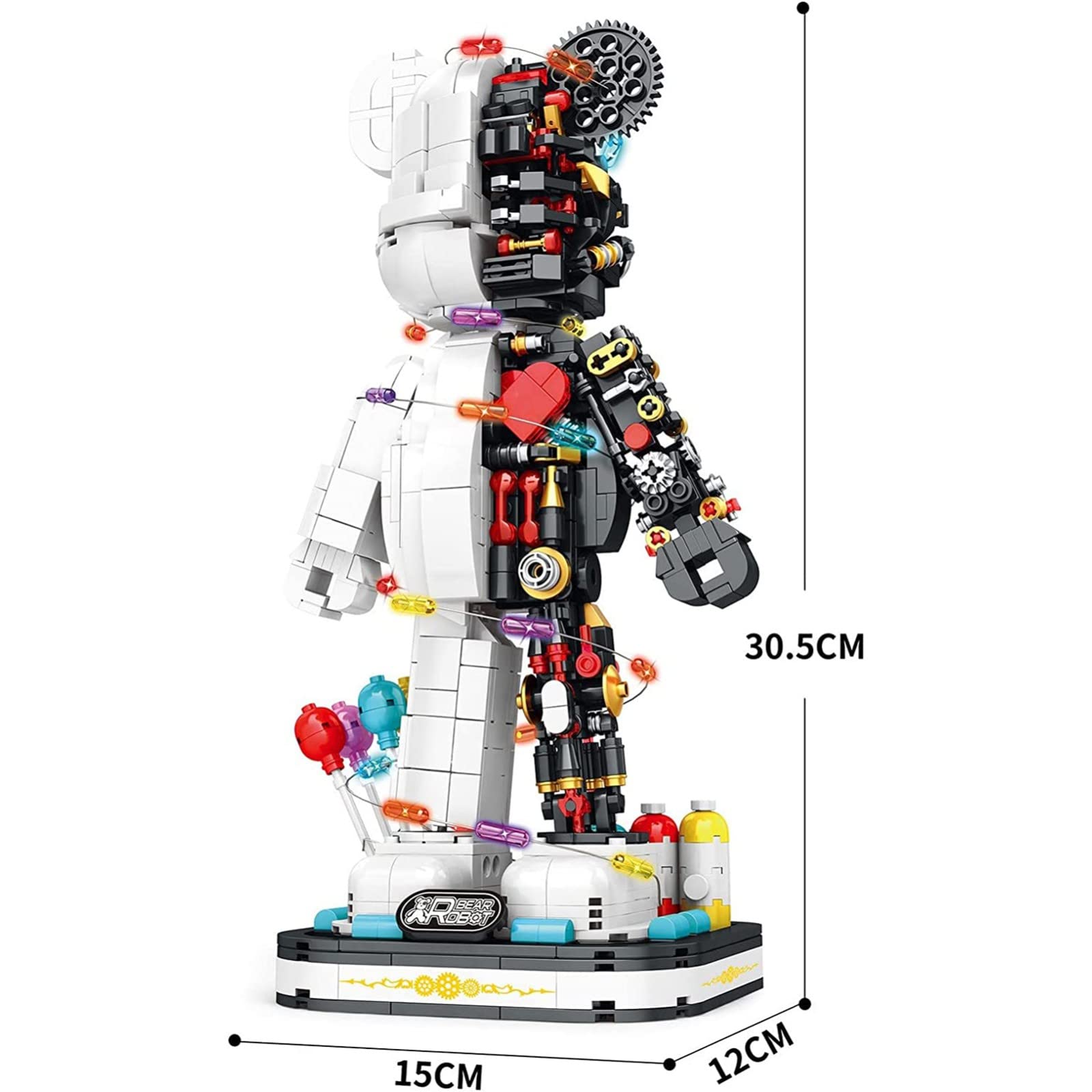 Amazon.co.jp: ベアビルディングブロックセット1160PCSメカニカル