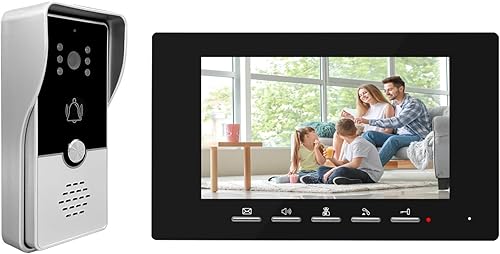 Timbre de video con cable con kit de cámara y monitor, timbre de intercomunicación con cámara, sistema de intercomunicación de video de doble vía