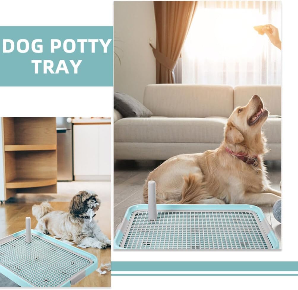 2pcs Indoor Dog Potty Tray Splashproof Pee Holder for Easy Cleaning Large Capacity Design for Puppies for House Training
