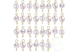 SUNNYCLUE 30Pcs Baroque Freshwater Pearls for Jewelry Making