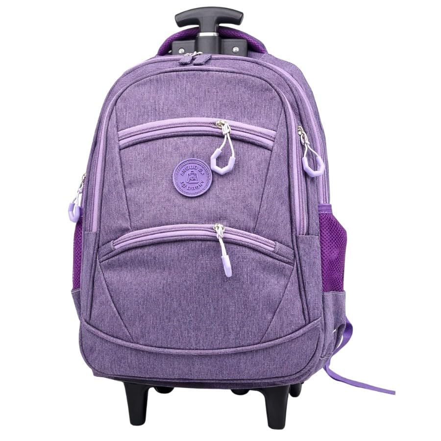 Mochila Escolar De Rodinhas carrinho Juvenil feminina e masculina menino e menina (carrinho estampada rosa, estampada lilas)