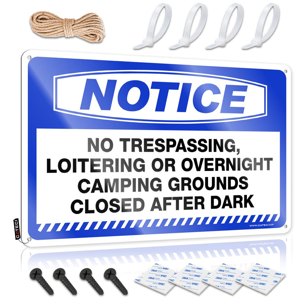 Cave Man Bar Notice No Trespassing, Loitering Or Overnight Camping Tin Sign Outdoor Bar Accessories Decor Bar Signs Vintage(30X40CM)