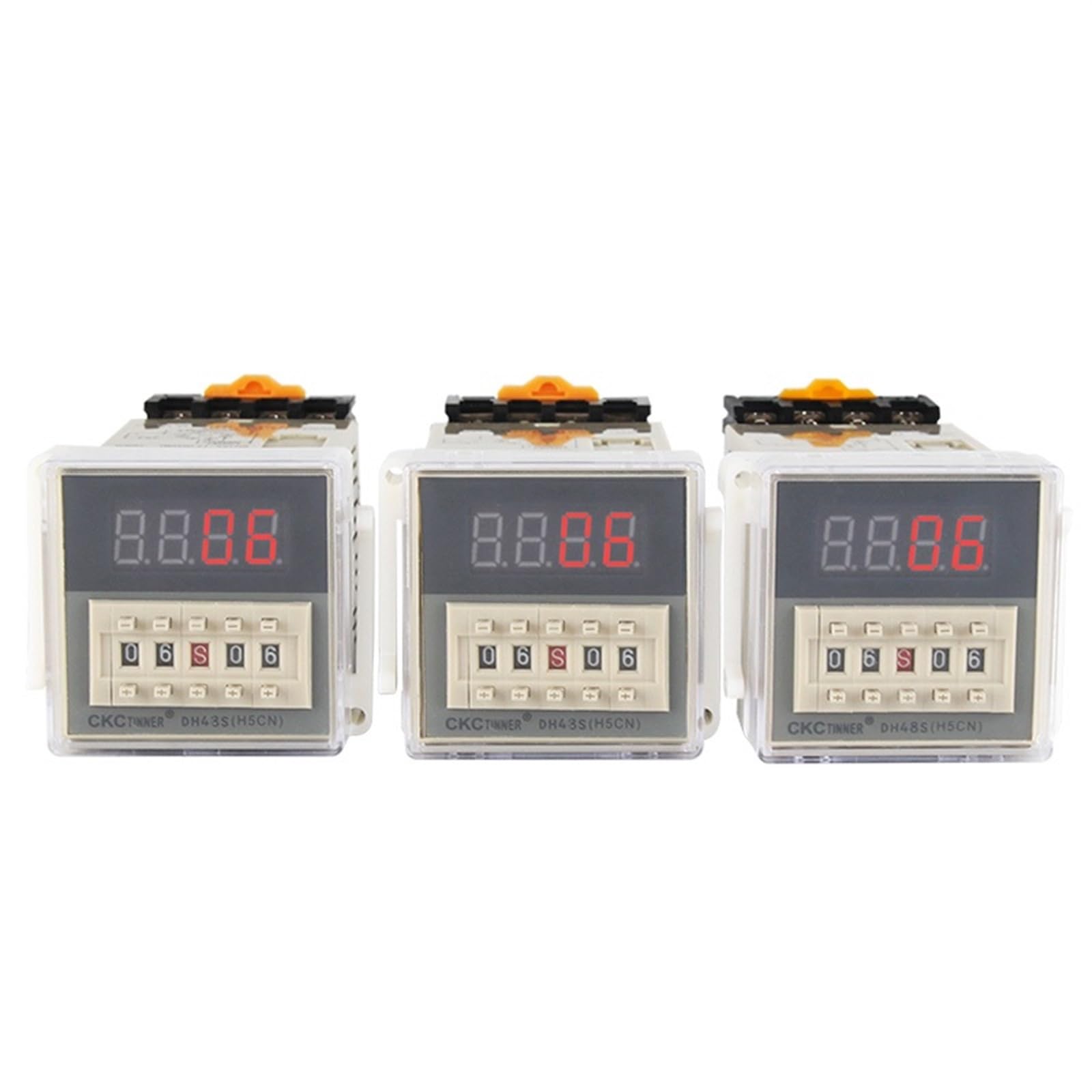 DH48S-1Z cyfrowy programowalny przekaźnik czasowy LED DH48S-1Z 0,01s-99h99m, podstawa gniazda AC/DC 12V, 24V, 36V, 110V, 220V, 380V, timer (DCAC12V)
