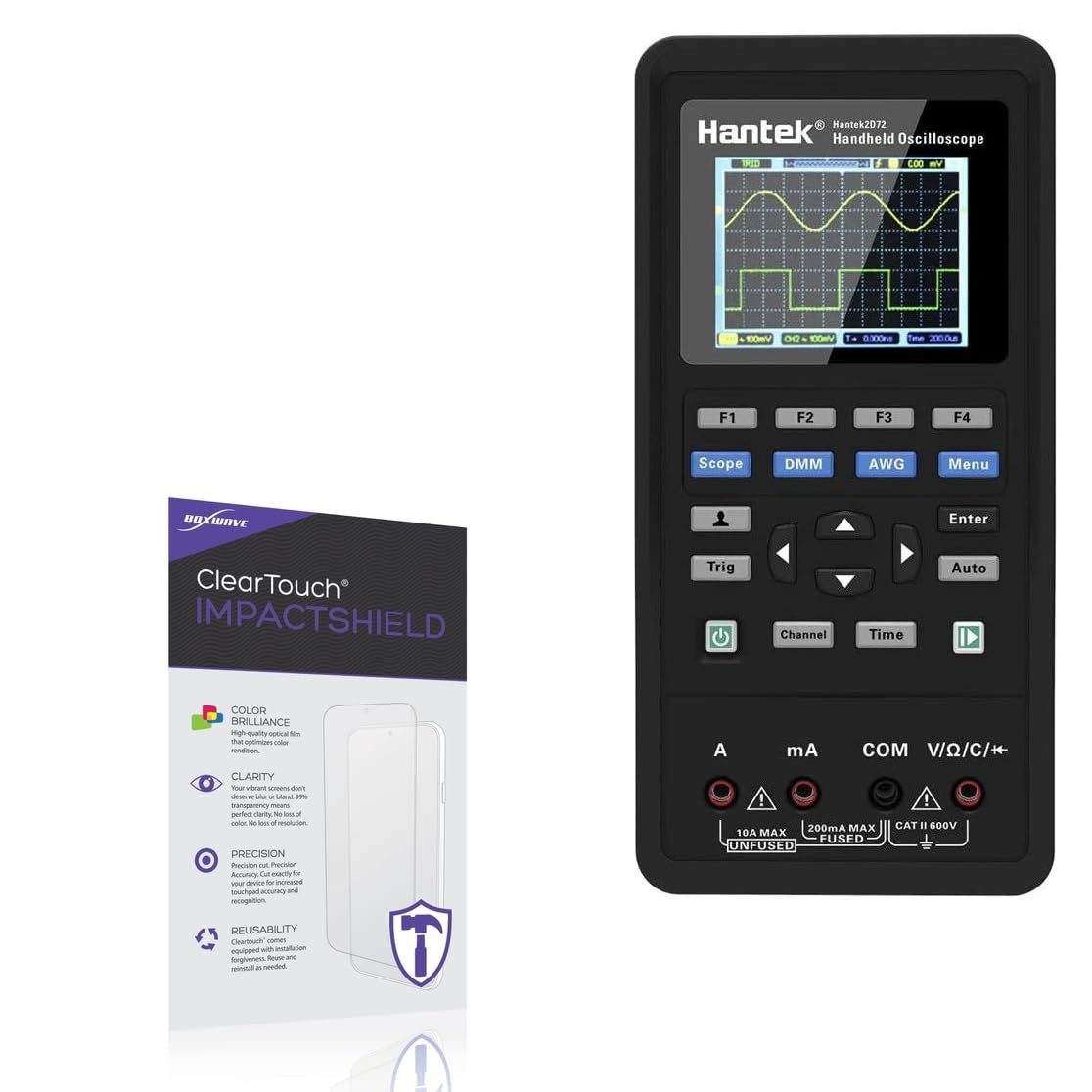 BoxWave Screen Protector Compatible With Hantek 2D72 - ClearTouch ImpactShield (2-Pack), Impenetrable Screen Protector Flexible Film