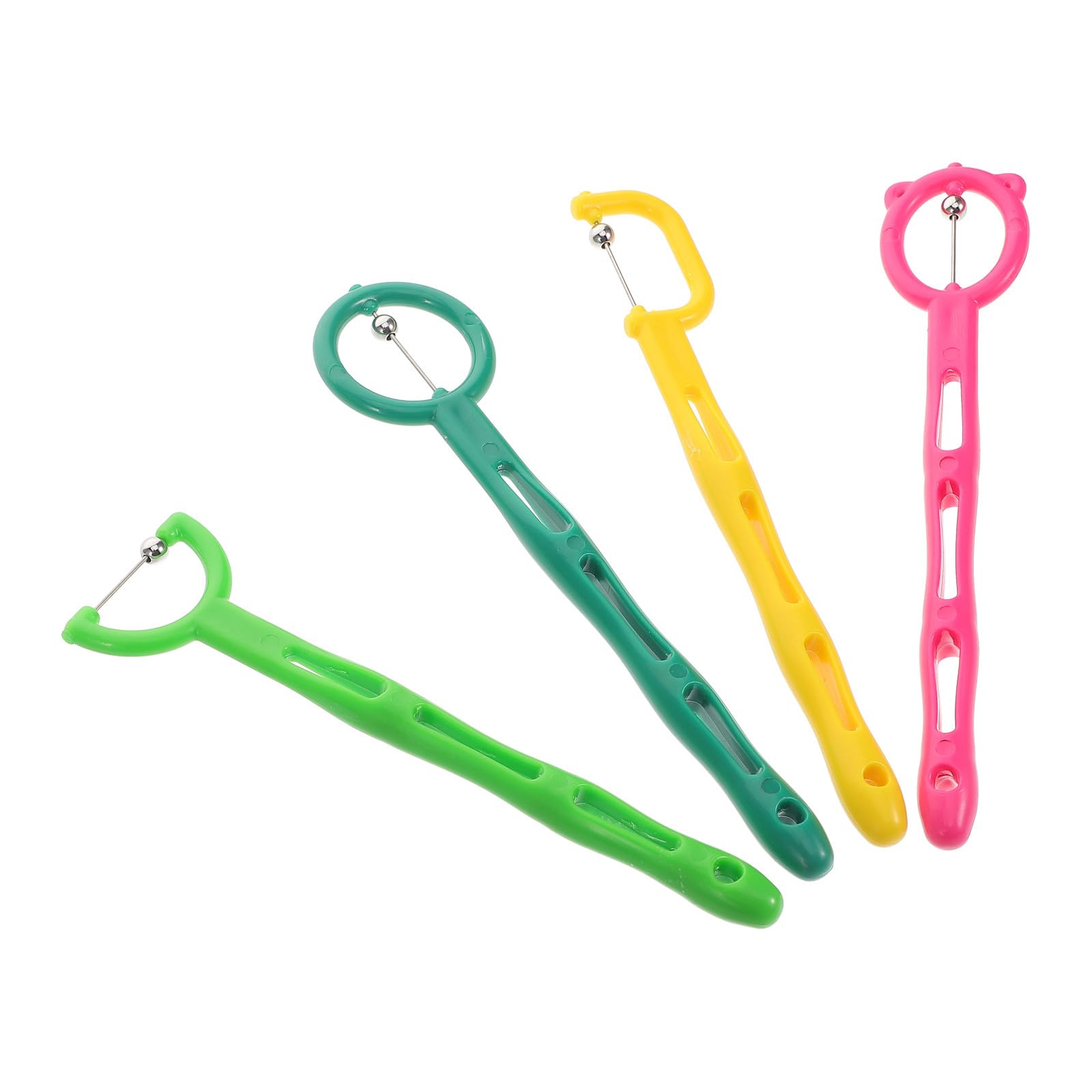 DOITOOL Oral Muscle Trainer 4pcs Tongue Tip Exercise Tools Portable Tongue Exerciser for Speech Therapy Mouth Opening Trainer