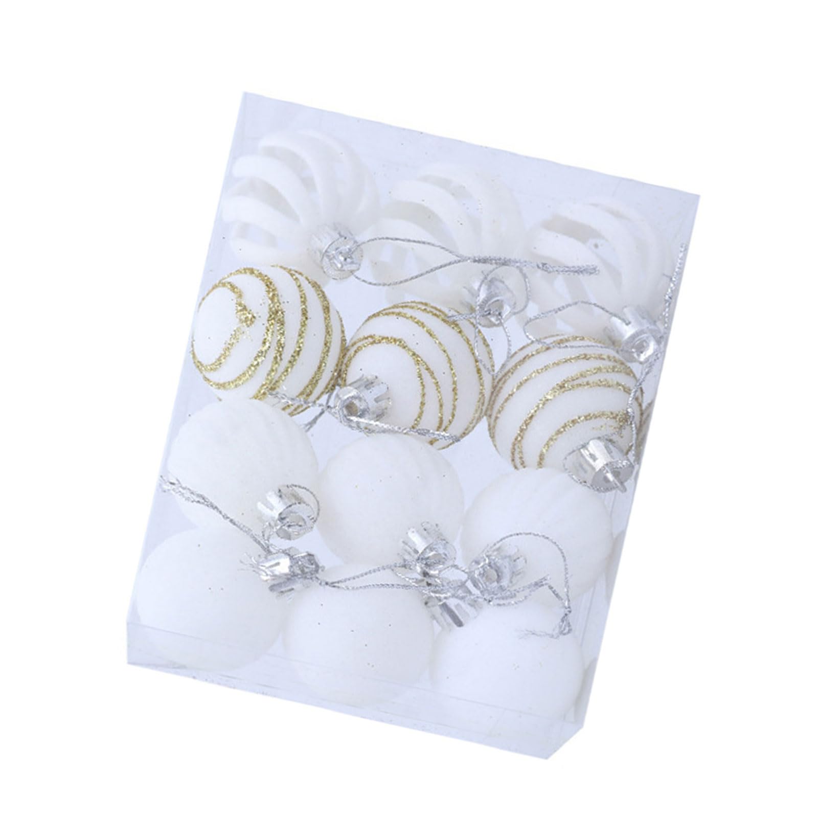 Tsophreniq 12Pcs Christmas Ball Ornament Shatterproof Baubles Hanging Decorations for Tree Wreath Mantels Embellishments Ball