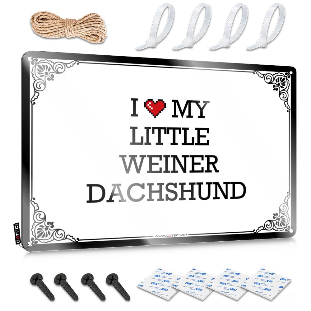 I Love My Little Weiner Dachshund Sarcastic Funny Stuff - Retro Wall Decor Soft Bath Hanging Wall Decor(20X30CM)