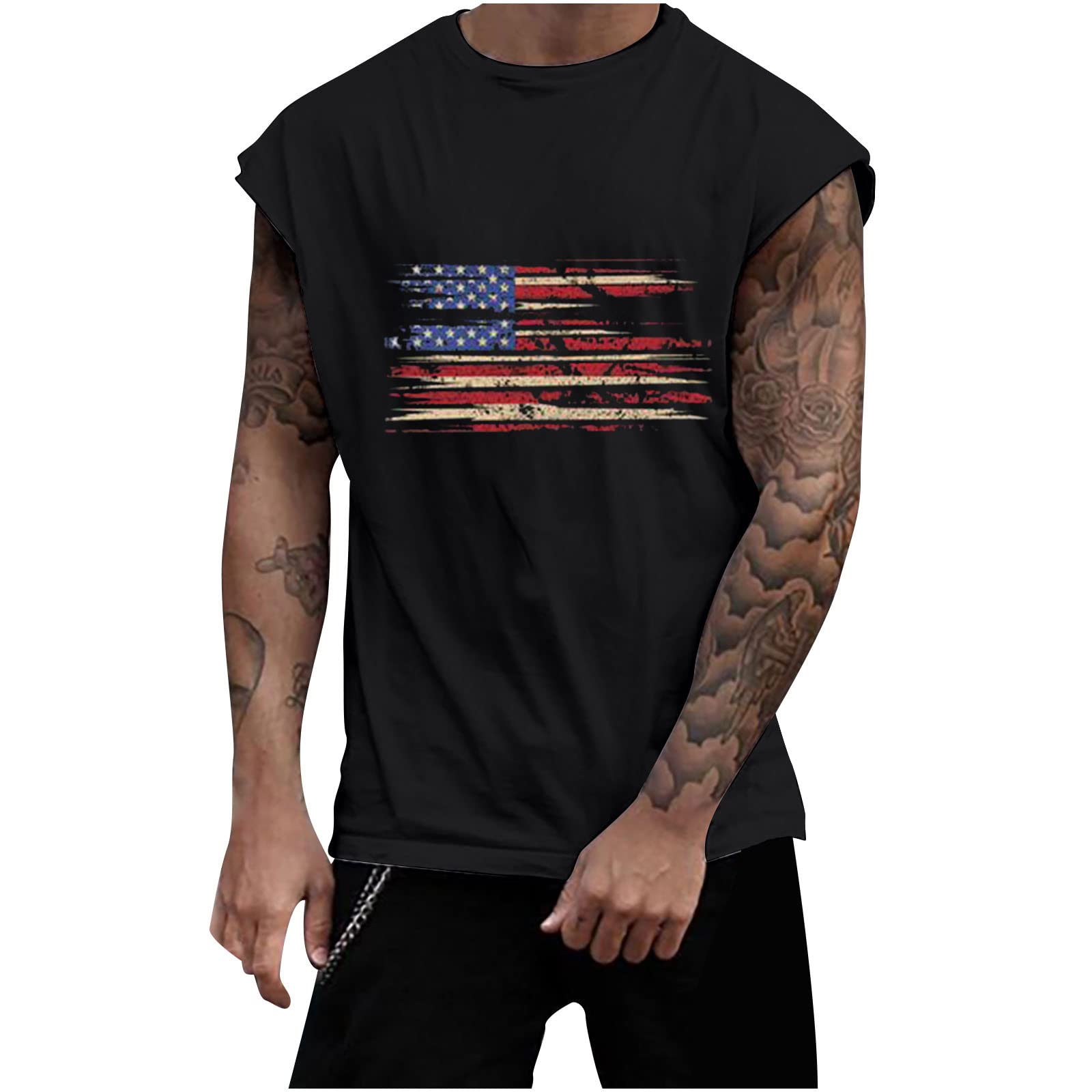 NUSGEAR 2024 Camisetas de Tirantes Hombre Verano Moda Camiseta sin Mangas Diario Casual Deporte Jogging Gym Original Estampados Chandal Tank Top Playa T-Shirt básica tee Chaleco Talla Grande