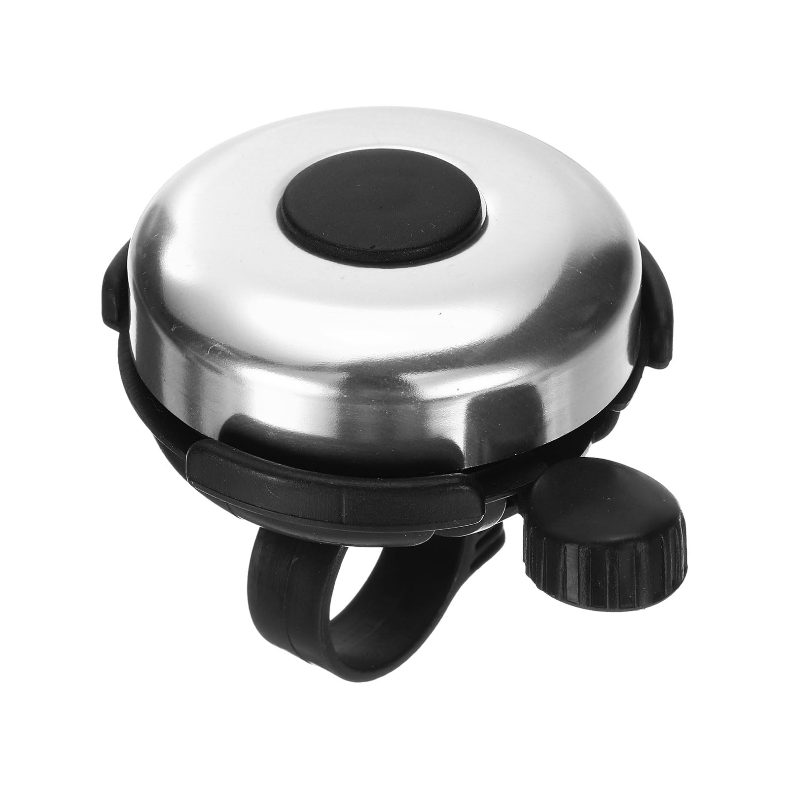 sourcing map Bike Bell Classic Bicycle Bell with Loud Crisp Clear Sound Bike Ring Bell Aluminum Bike Accessories for Road Mountain Bike, Silver Tone
