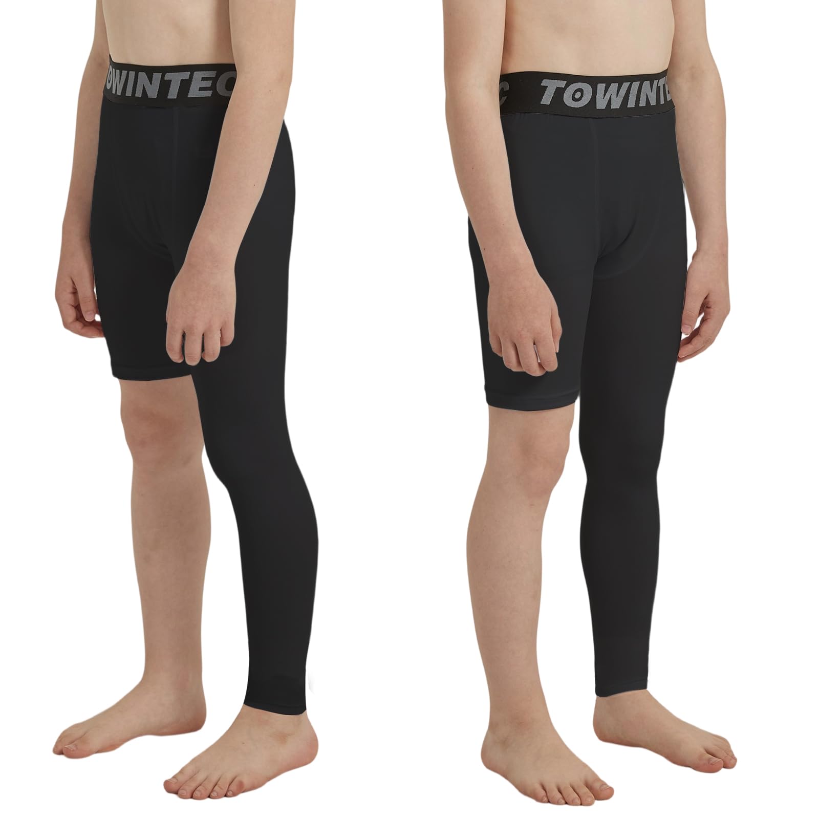 Ragazzi Una Gamba Pantaloni Leggings per Bambini Strato Base Sportivo a Una Gamba Calzamaglia da Basket t Atletica da Corsa Pantaloni con Biancheria Intima ad Asciugatura Rapida