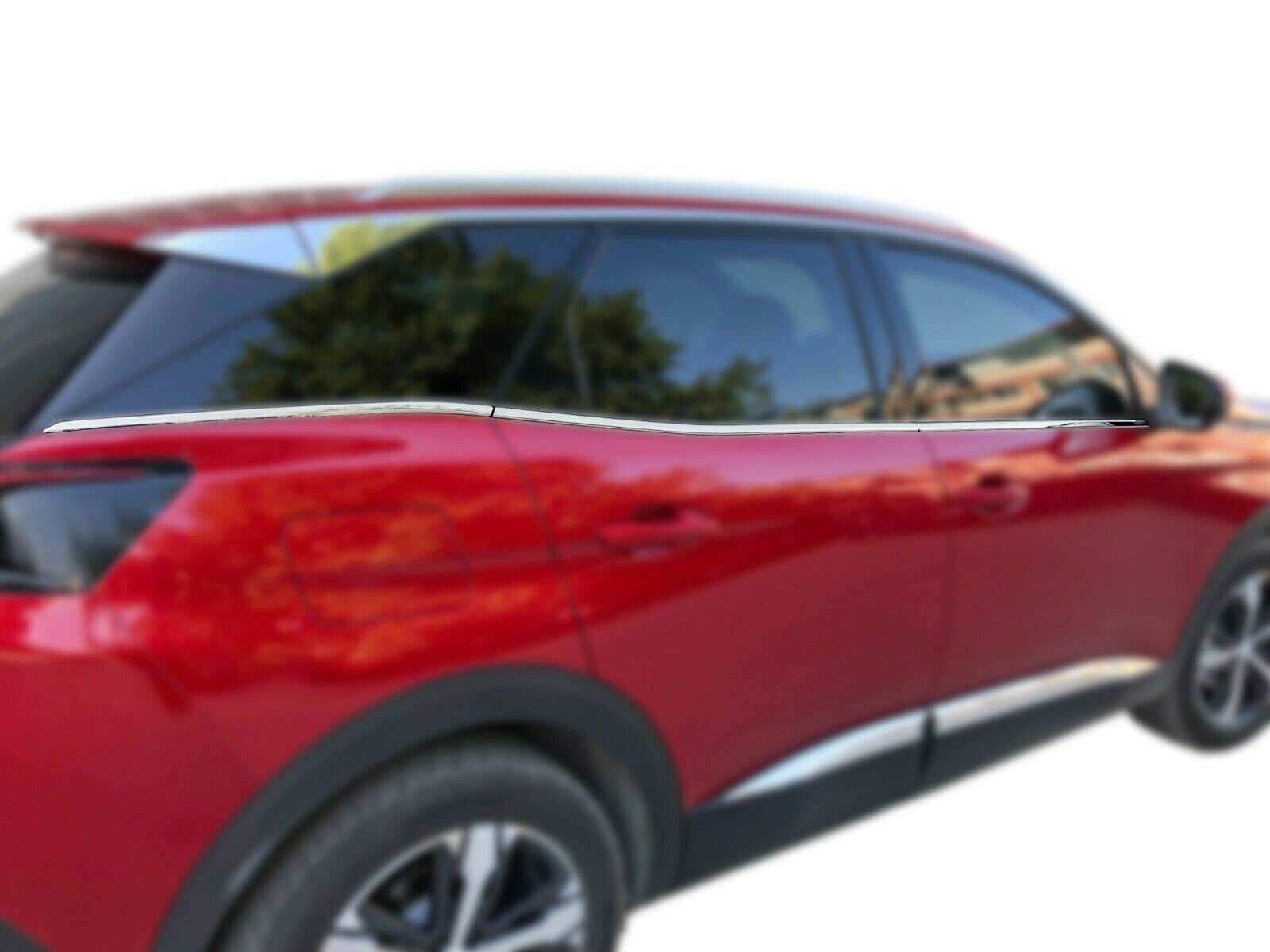 Recambo Listwy okienne ze stali nierdzewnej pasuj?ce do Peugeot 3008 II od 2016- | zestaw 8-cz??ciowy | chrom polerowany