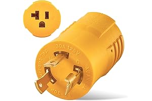 Shore Power 30 Amp RV Adapter to 110 Volt Household Inlet Connector