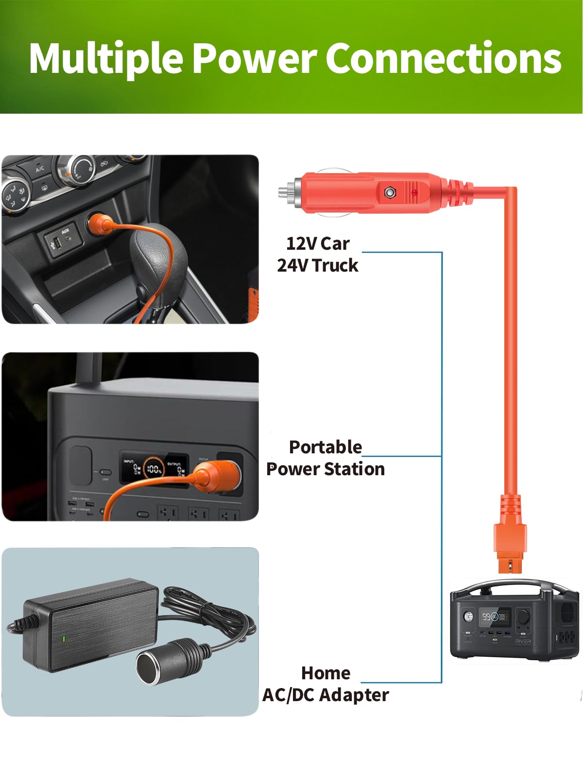 ecoflow cigarette charger EV X-Stream Adapter (DELTA Pro) Whether youre powering up a sedan in the city or a truck in the wilderness Portable12V/24V car Charger Suitable for