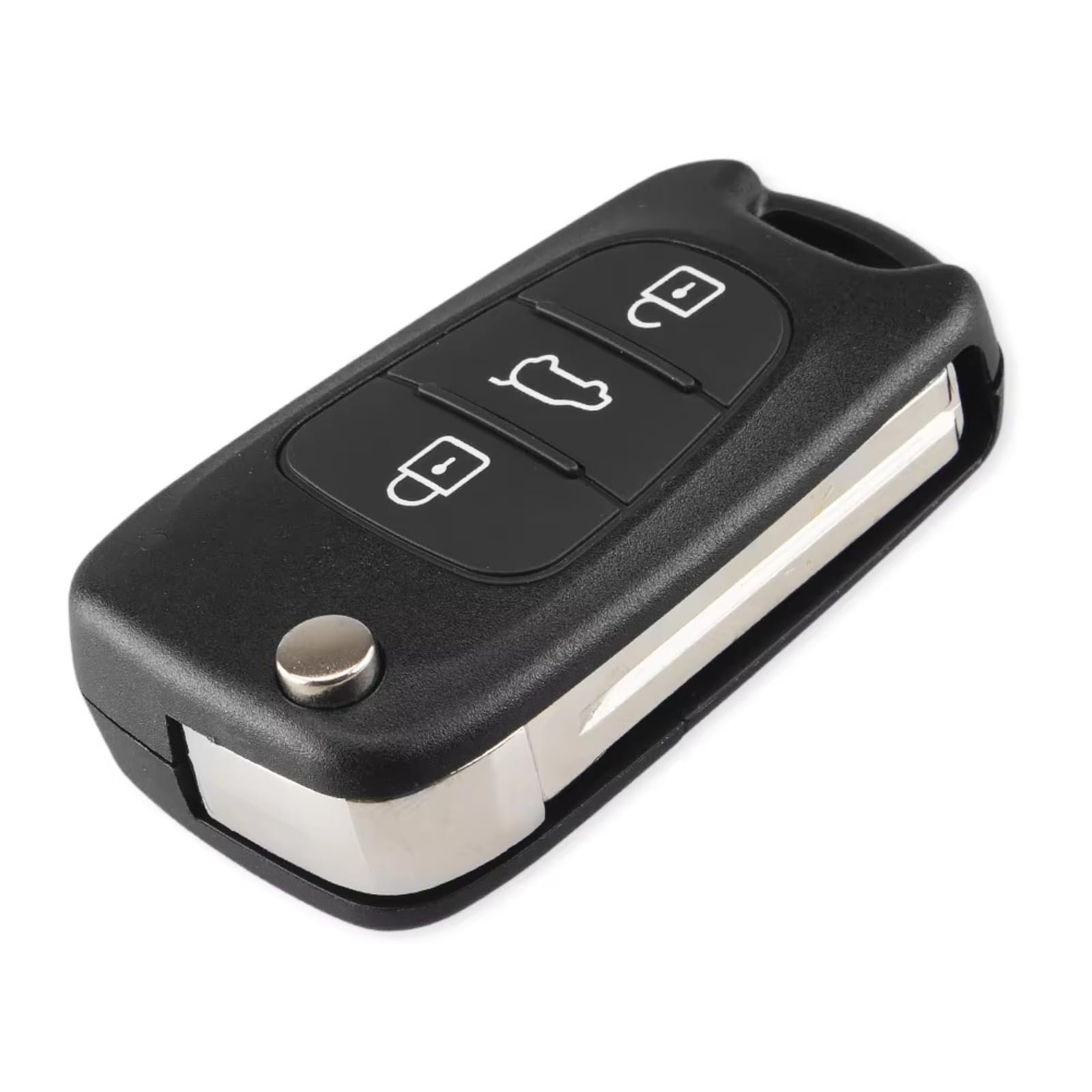Lote de 10 Carcasas de Repuesto para Llave de Coche, 3 Botones, Funda para Mando a Distancia, Cubierta en Blanco para Kia K2 K5
