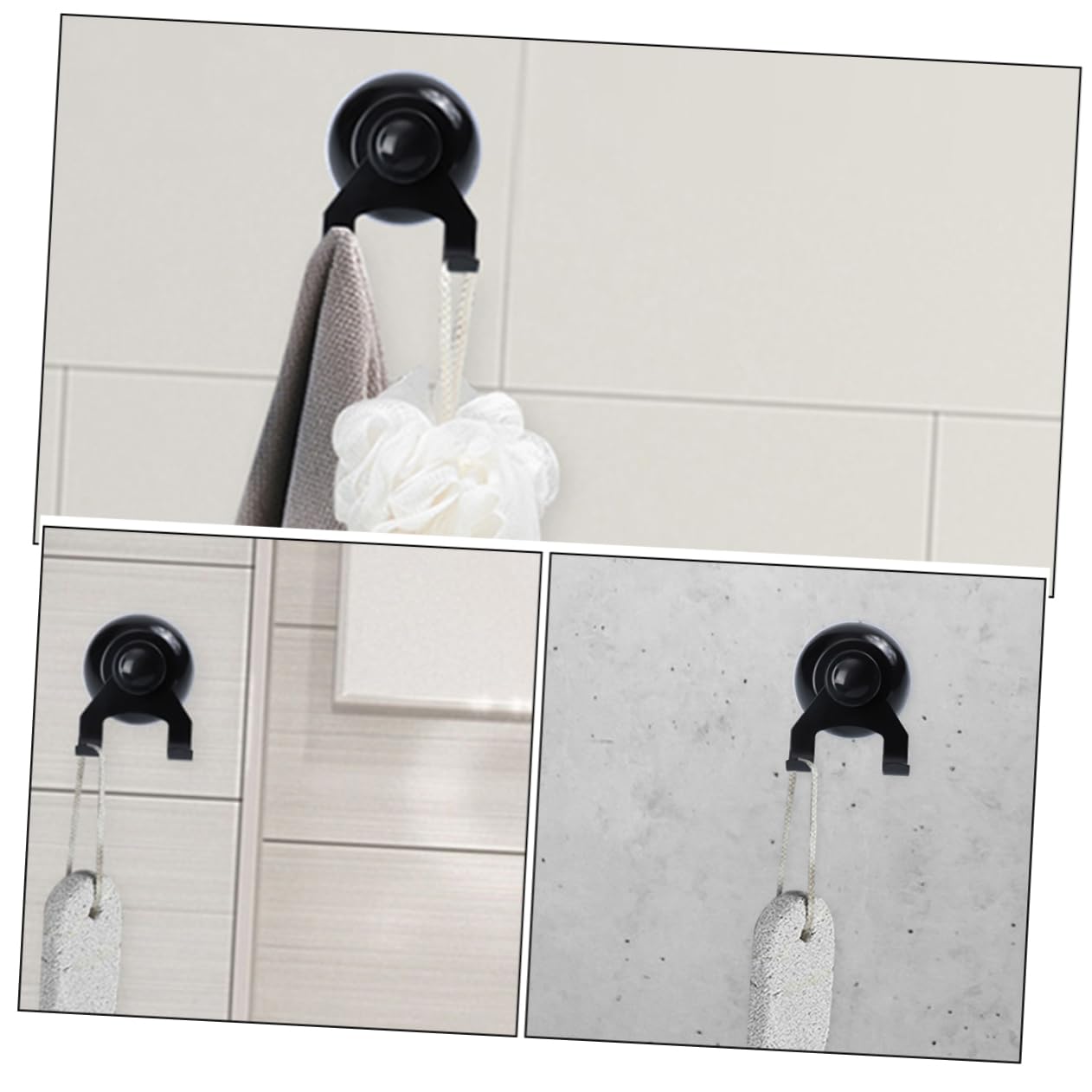 HOMSFOU 8piezas Ganchos De Ventosa De Inoxidable Para Baño y Cocina Soporta Hasta Fácil De Instalar y Reubicar Sin Daños Para Almacenamiento Paredes