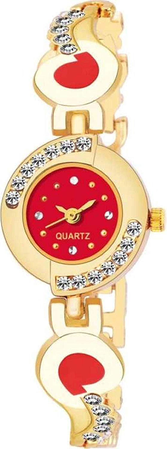 The Shopoholic Analogue Red Dial Bracelet Watch for Girls(Ot12) (B07R581FX6) Amazon Price History, Amazon Price Tracker