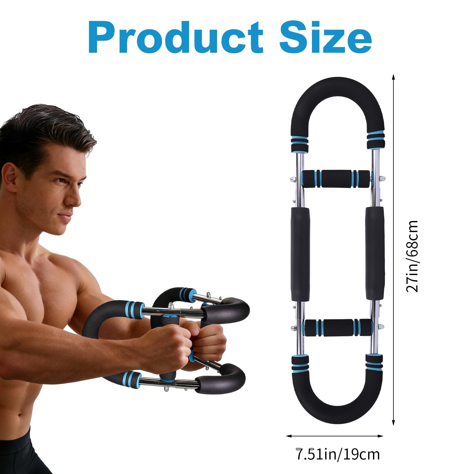 Twister Armtrainer, Appareil d'entraînement Poitrine et Muscles réglable (30-50 kg) – Portable, Détachable, Idéal pour Dortoir, Fitness et Voyage
