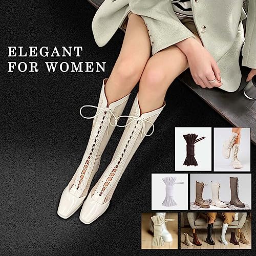 Image of VSUDO 2 Pair Waxed Round Dress Shoe Laces for Men, 1 /8 inch Thin Shoelaces | Round Laces for Oxford Brogues Derby Blucher Shoes, Shoe Strings for Ankle or Desert Boots, Formal Shoelace for Men or Women