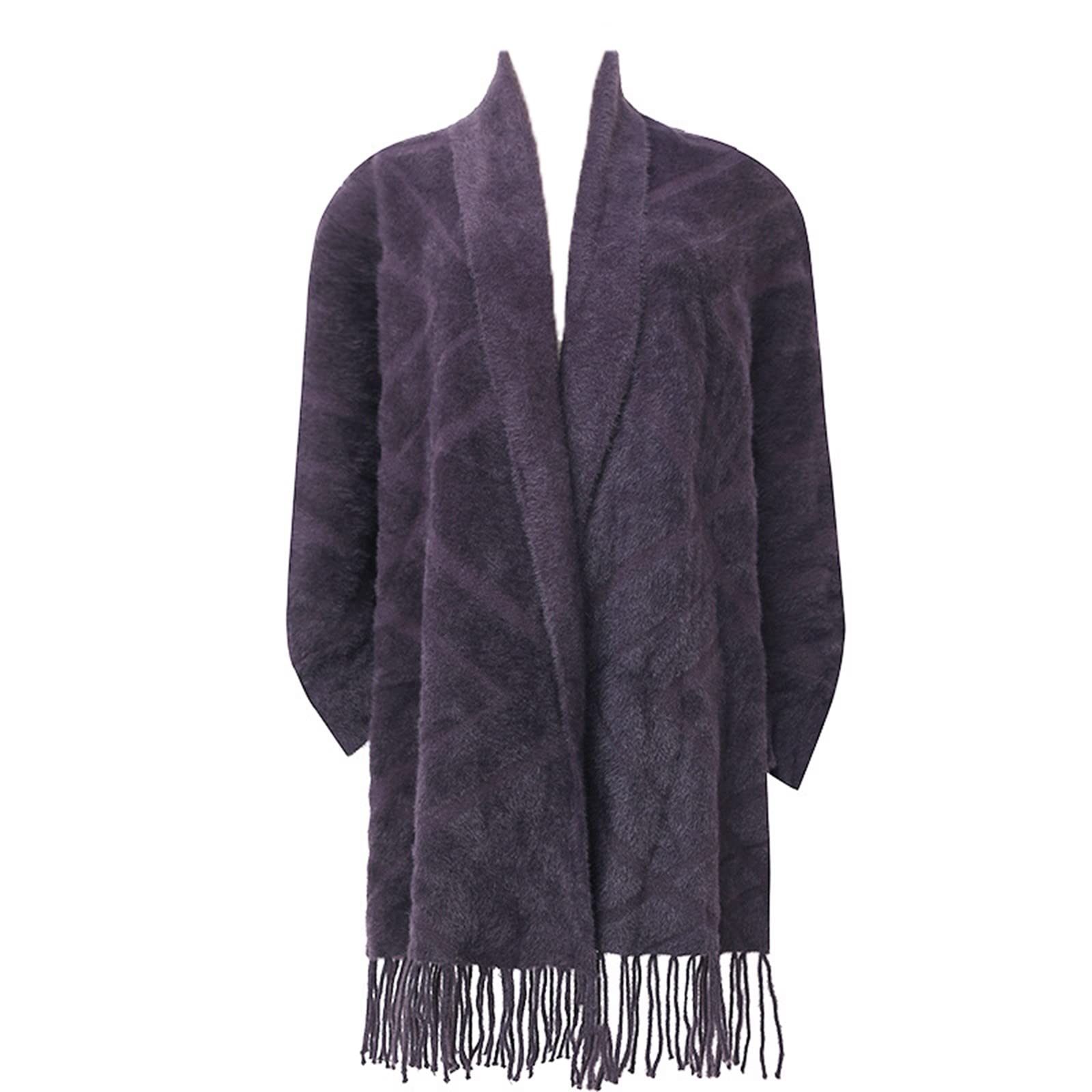 Foulard Nero Uomo, Gran Foulard Miscelato Scialle Reversibile Jacquard Sciarpa Calda Alla Moda