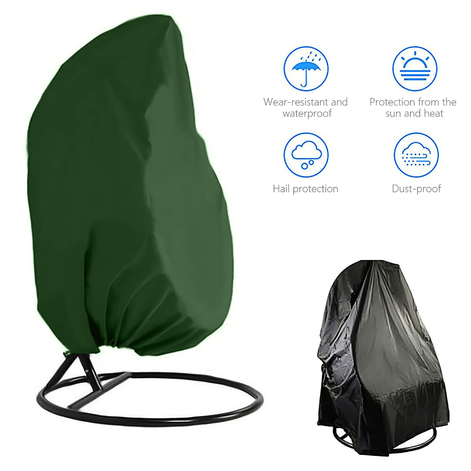 Momolaa Couverture de Chaise Suspendue,Housse de Protection pour œufs Chaise,Housse de Fauteuil Suspendu Jardin Housse de Protection pour Oeufs Chaise Imperméable (230 * 200 CM)