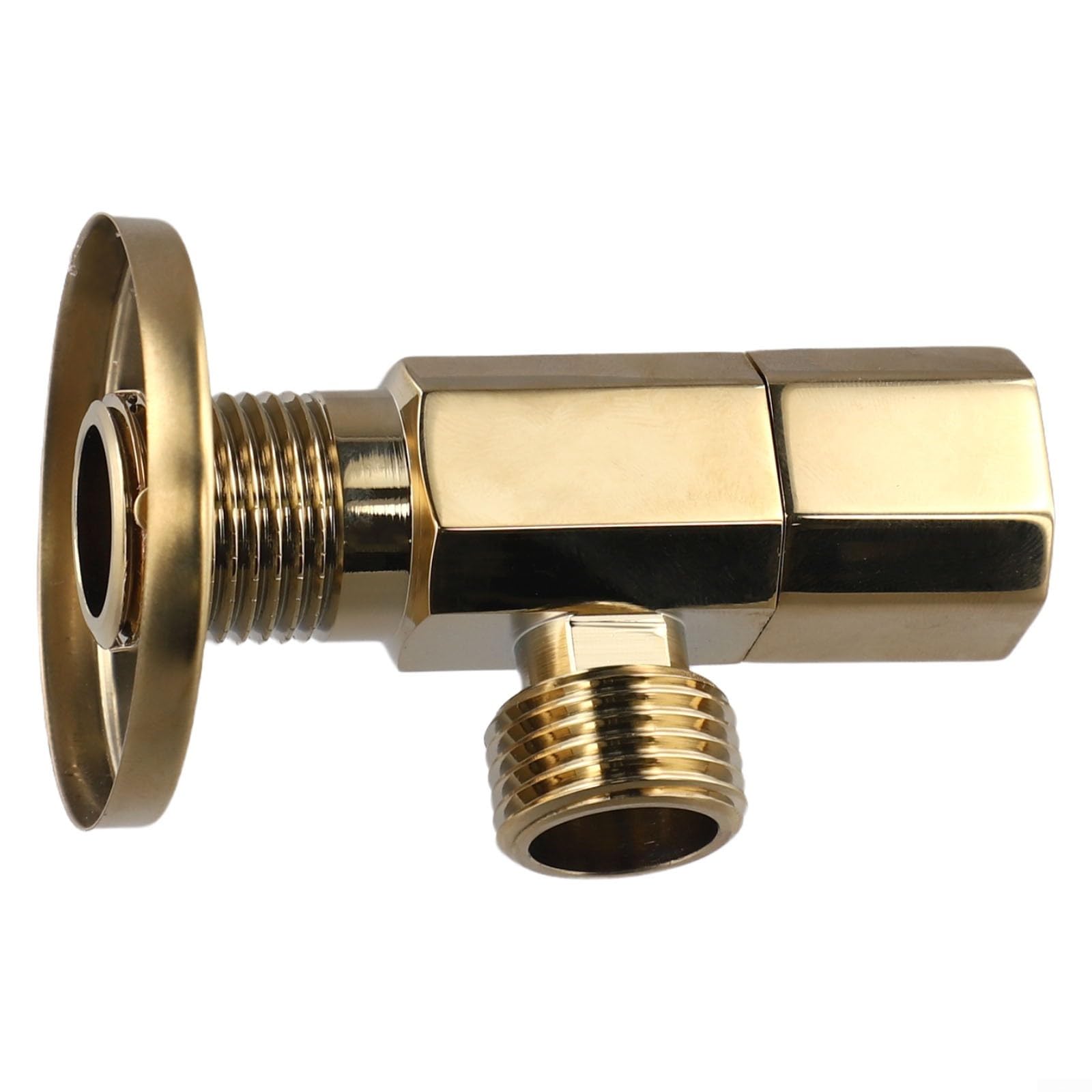 Besttoolifes Valvola di arresto angolare, in ottone, 1/2 "per ingresso NPT × uscita 3/8", maniglia a quarto di giro per bagno, cucina e WC controllo dell'acqua