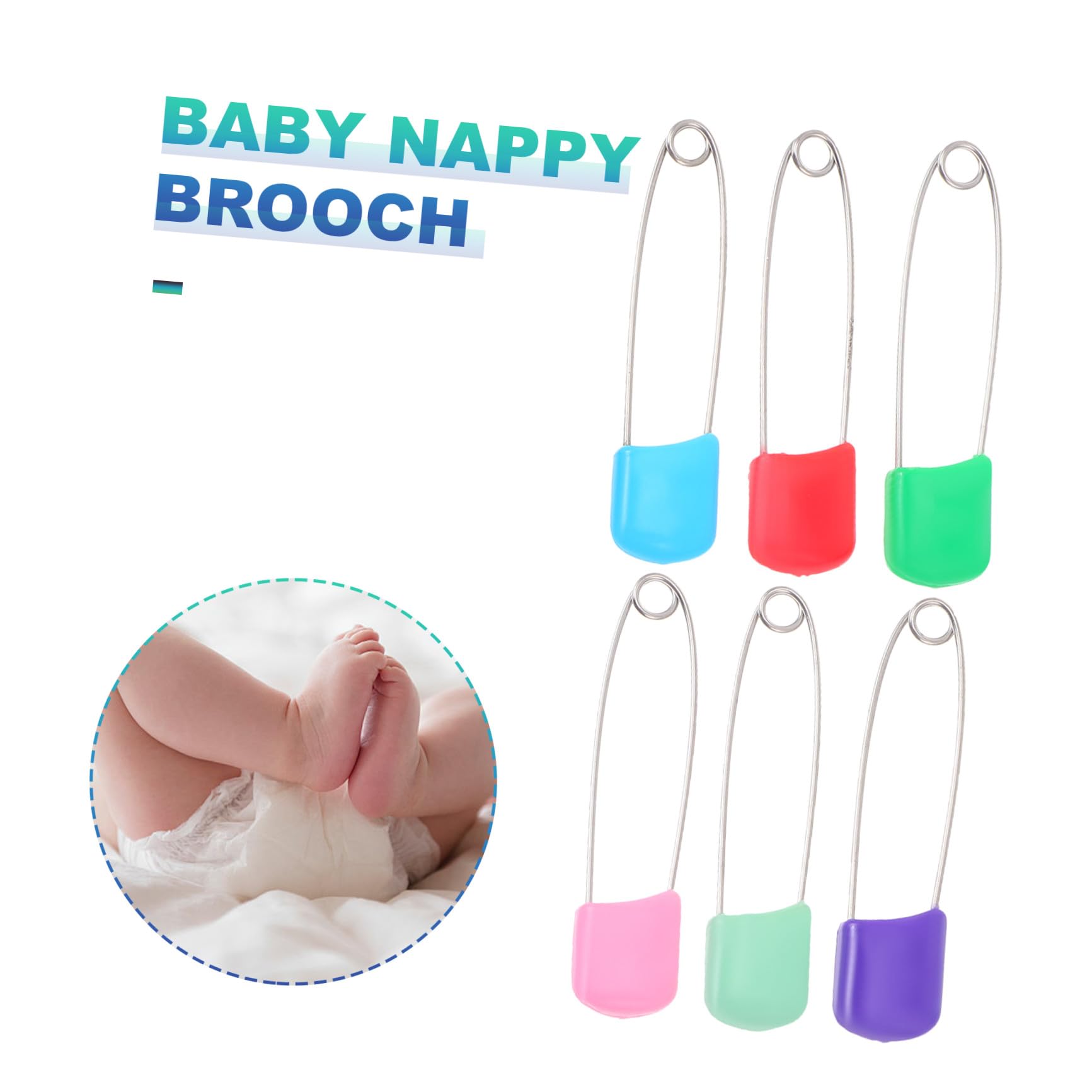 jojofuny 3 Sätze Sicherheitsnadeln Langlebige Windel Broschen Robuste Nadel Für Junge Mädchen Vielseitig Für Handwerk Nähen Stricken Kreative Bastelprojekte 100 Stück * 3