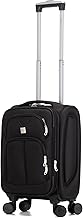 ATX Luggage 55x36x20cm Cabin Suitcase Super Lightweight Small Suitcase Approved for 100+ Airlines Including EasyJet, Ryanair, British Airways & Virgin Atlantic (Black, 21 Inches, 45 Liter)