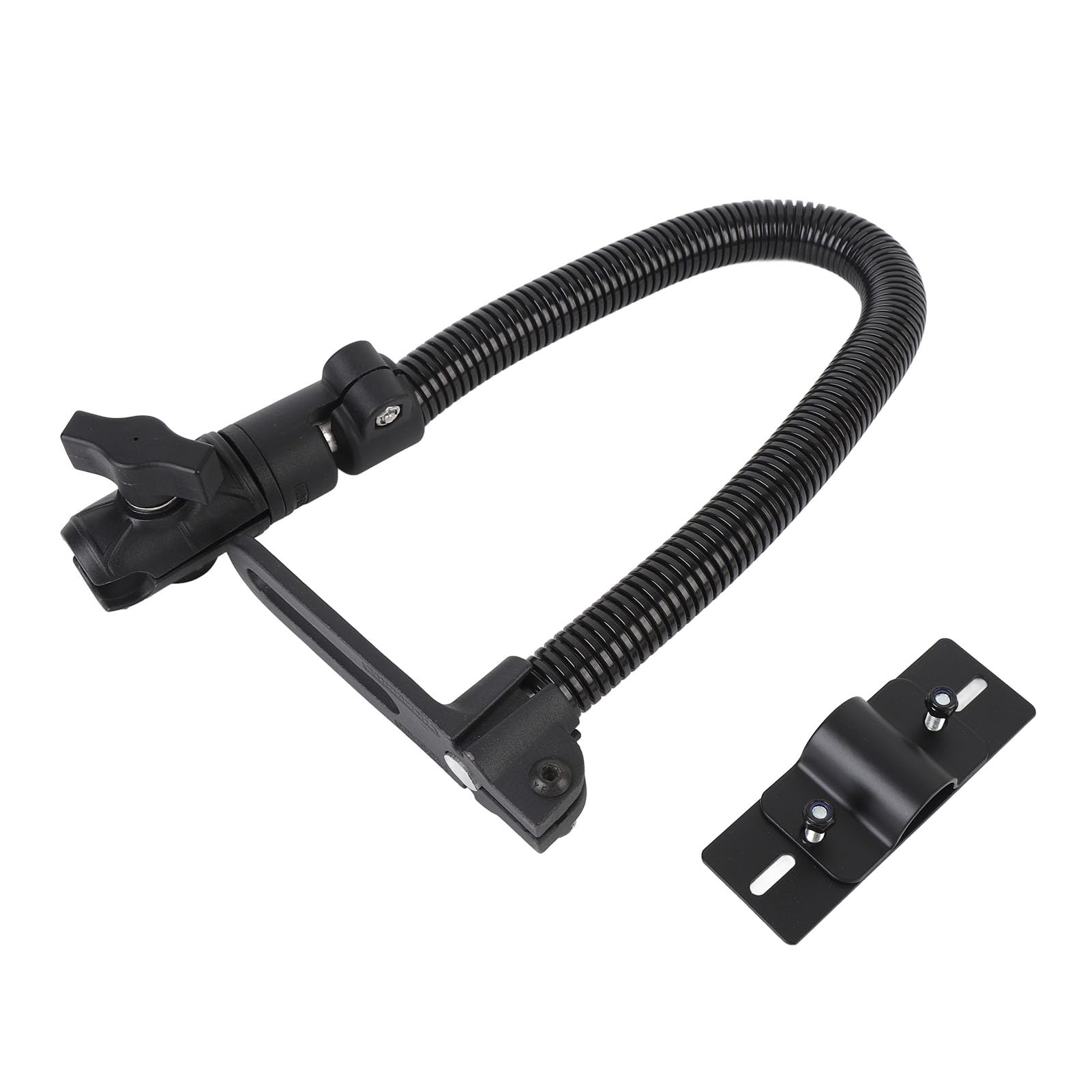 Supporto per Tablet su Binario per Seggiolino Auto in Alluminio Resistente con Braccio Girevole Flessibile per Visualizzazioni Orizzontali e Verticali
