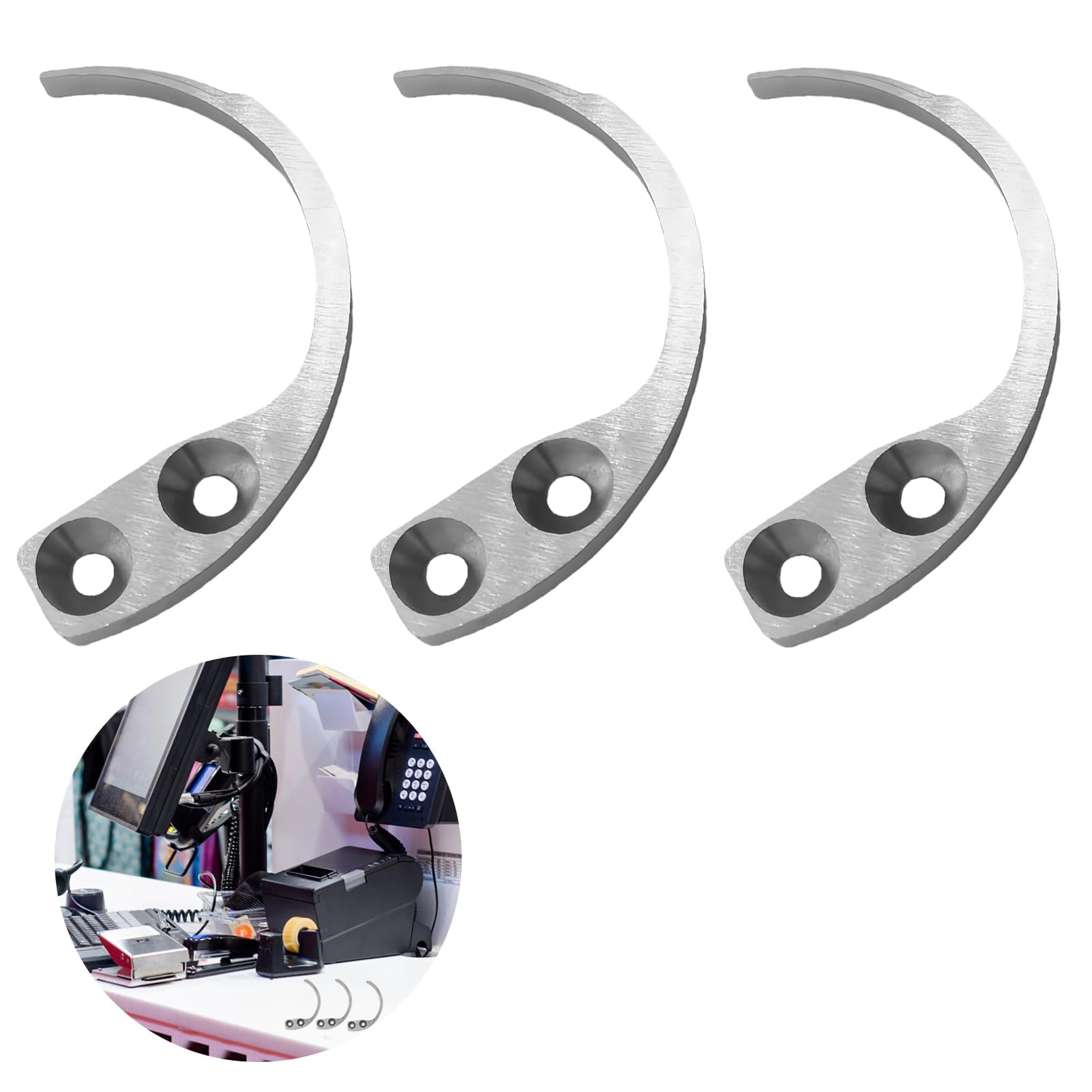 Handheld Security Hook Tag Remover, Portable Hard Steel Hook Tool, Anti-Theft Device Remover, Loss Prevention Manual Tag Unlocker Accessories for EAS Detacher Clothes Shoes Tag Pins Hard Tags (3 Pcs)