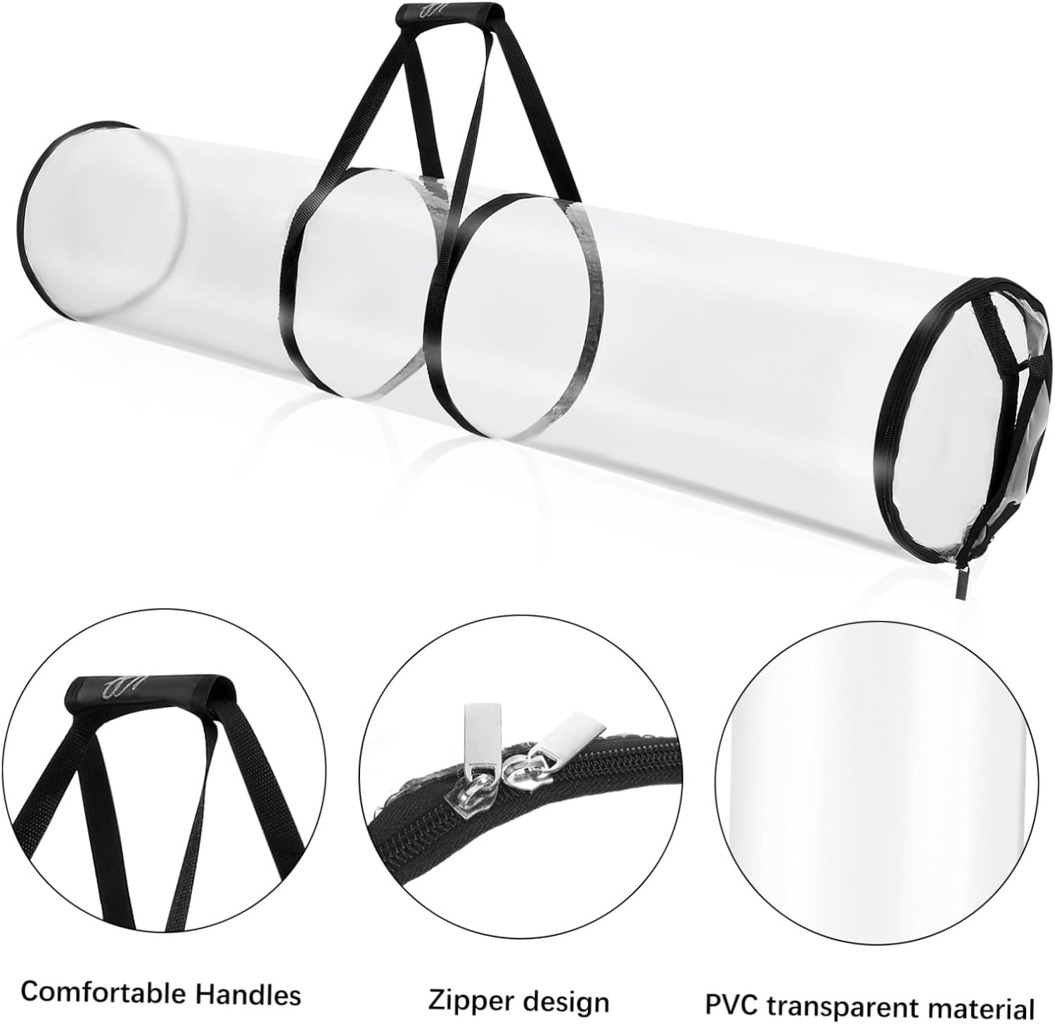 HOMSFOU Wrapping Paper Roll Holder Storage Bag 2 Pieces Waterproof for Party Supplies