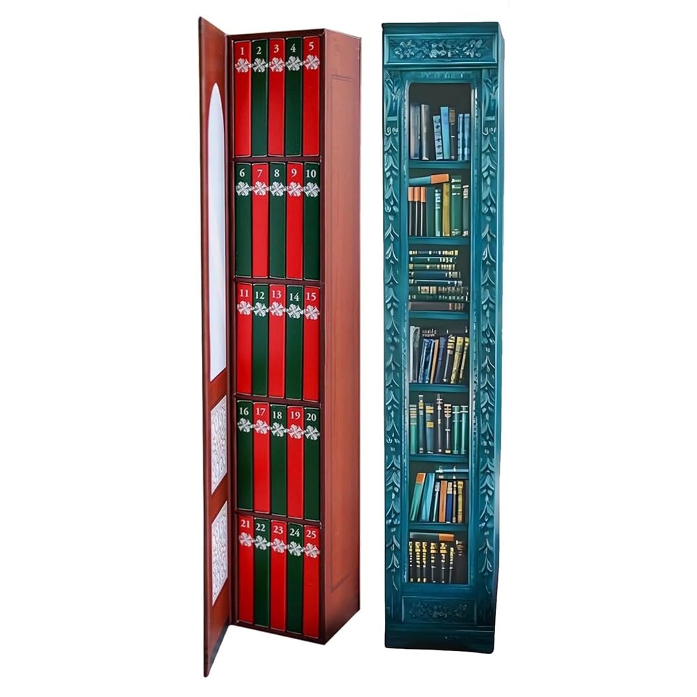 CTRLZS 2Pack Mini Book Ornament Advent Calendar, Christmas Advent Calendar with Book Gift, Advent Calendar