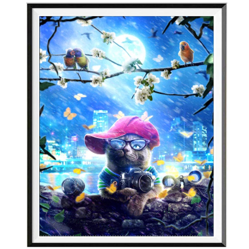 Rompecabezas Adultos Niños Rompecabezas de Madera 6000 piezasGato con cámaraJuguetes Niños Puzzles para Adultos Es Un Buen Regalo para Amigos