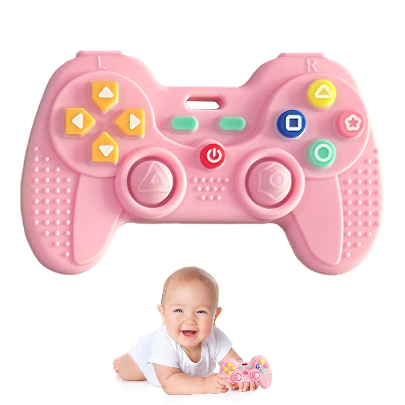 Silicone Teething Toys for Babies 0-6 Months, Teethers for Babies 6-12 Months