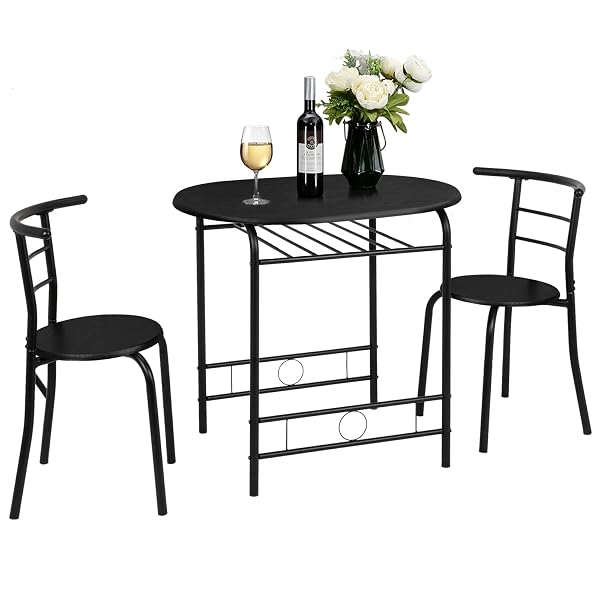Smart Small Dining Table Ideas for Compact Spaces 29 Modern Black Set with Wine Rack